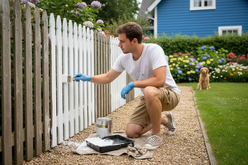 Steel Fence Painting in Waco, TX