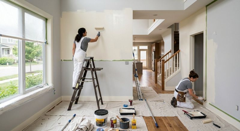 Basement Wall Painting in Kansas City, KS