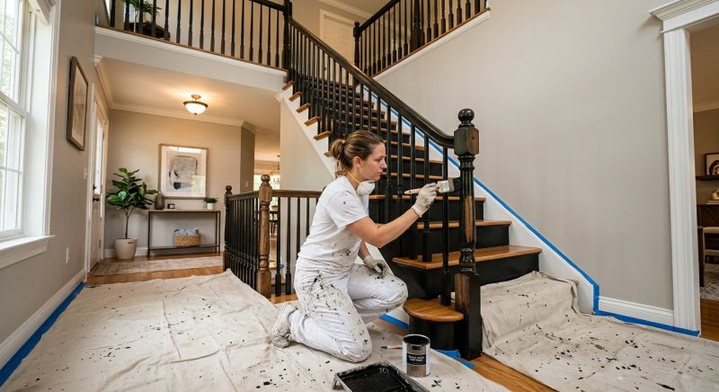 Chair Rail Painting in Waco, TX