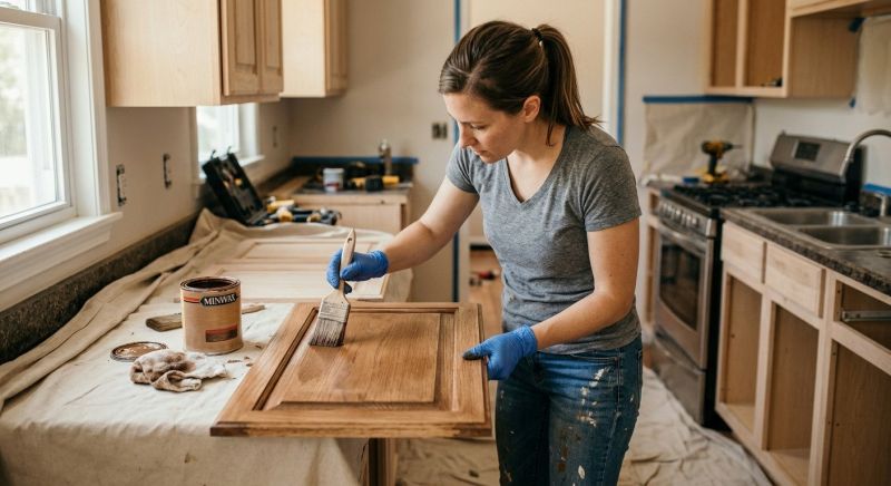 Wood Cabinet Staining in Kokomo, IN